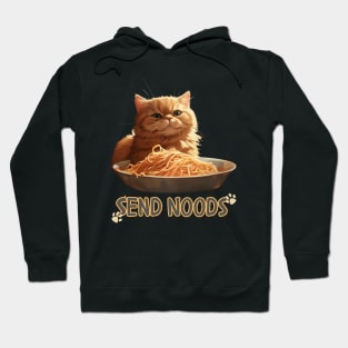 Cat Noodles Funny Meme Play On Words Humor Hoodie